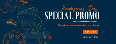 Hey it's Thanksgiving Promo Facebook cover Image Preview