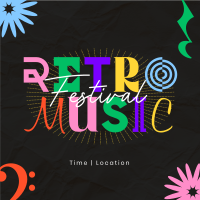 Vibing to Retro Music Instagram Post Design