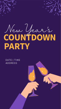 Cheers To New Year Countdown Instagram Story Design