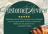 Pastry Customer Review Postcard Image Preview