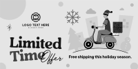 Christmas Free Shipping Twitter Post Design