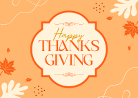 Thanksgiving Generic Greetings Postcard Design