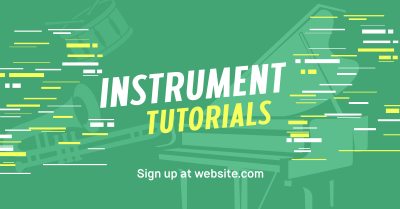 Music Instruments Tutorial Facebook ad Image Preview