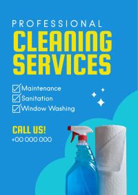 Professional Cleaning Services Poster Design