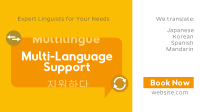 Minimalist Translation Service Facebook Event Cover Image Preview