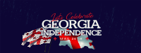 Let's Celebrate Georgia Independence Facebook Cover Design