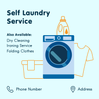 Self Laundry Cleaning Instagram Post Design