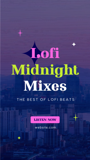 Lofi Midnight Music Instagram story Image Preview
