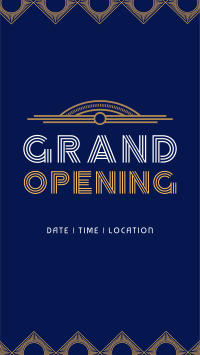 Art Deco Grand Opening Instagram story Image Preview