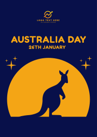 Native Kangaroo Poster Design