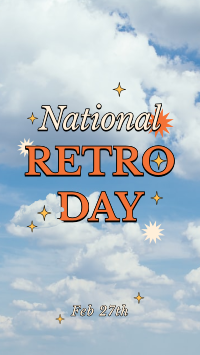 National Retro Day Clouds Instagram Reel Image Preview