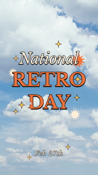 National Retro Day Clouds Instagram reel Image Preview
