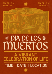 Minimalist Dia De Los Muertos Poster Design