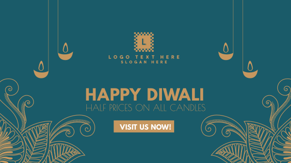 Diwali Candle Sale Facebook Event Cover Design Image Preview