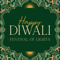 Elegant Diwali Frame Instagram post Image Preview