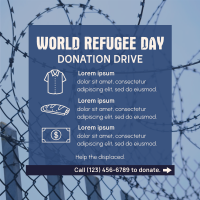 World Refugee Day Donation Drive Linkedin Post Image Preview