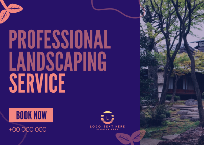 Organic Landscaping Service Postcard Image Preview