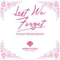 Forever Remembered Instagram Post Design