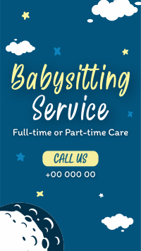 Cute Babysitting Services Instagram story Image Preview