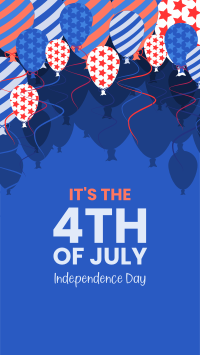 Fourth of July Balloons Facebook story Image Preview