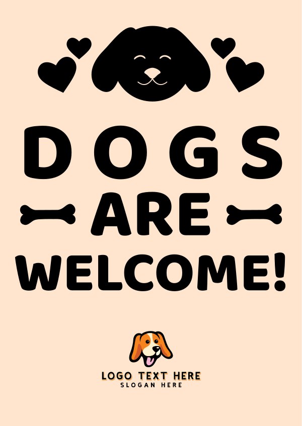 Dogs Welcome Poster Design Image Preview