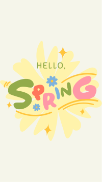 Playful Hello Spring TikTok video Image Preview