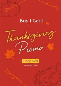 Thanksgiving Buy 1 Get 1 Poster Image Preview