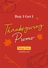 Thanksgiving Buy 1 Get 1 Poster Image Preview
