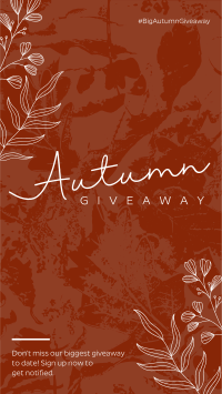 Leafy Autumn Grunge Facebook Story Design