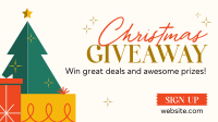 Christmas Holiday Giveaway Facebook event cover | BrandCrowd Facebook ...