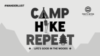 Minimalist Camping Quote Facebook Event Cover Image Preview