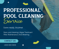 Professional Pool Cleaning Service Facebook Post Design