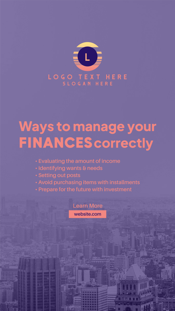 Finance Cityscape Instagram Story Design Image Preview