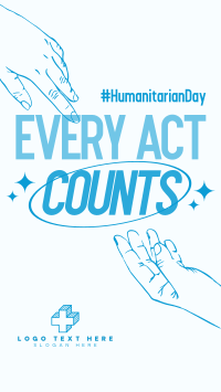 Handdrawn Humanitarian Day TikTok video Image Preview