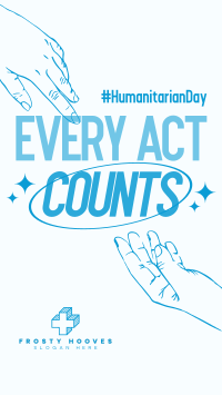 Handdrawn Humanitarian Day TikTok Video Image Preview