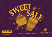 Sweet Cafe Sale Postcard Design