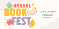 Annual Book Event Twitter post Image Preview