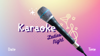 Karaoke Ladies Night Facebook Event Cover Design