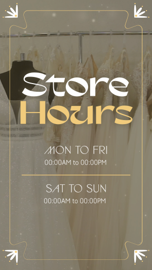Sophisticated Shop Hours Facebook story Image Preview