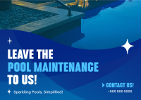 Pool Maintenance Service Postcard Design