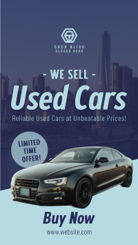 Used Car Sale Instagram Reel Image Preview