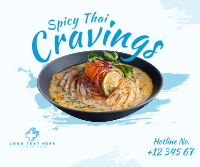 Spicy Thai Cravings Facebook Post Design
