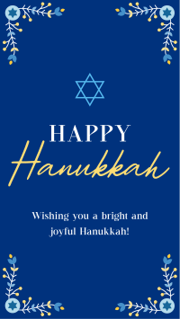 Hanukkah Floral Border TikTok Video Image Preview