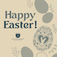 Eggs and Flowers Easter Greeting Instagram Post Design