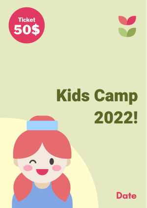 Cute Kids Camp Poster Image Preview