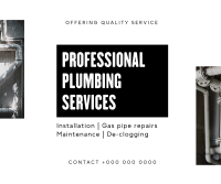 Minimalist Plumbing Service Facebook post Image Preview