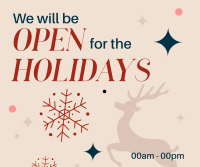 Christmas Holiday Opening Facebook Post Design