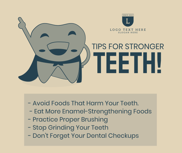 Stronger Teeth Facebook Post Design Image Preview