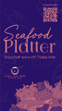Seafood Platter Sale Facebook Story Design