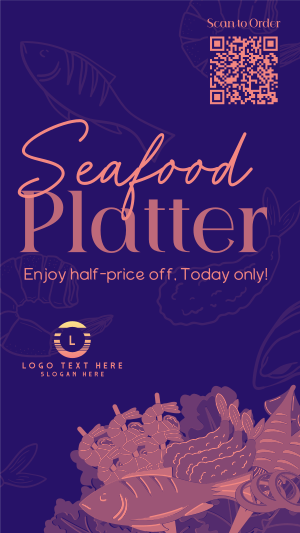 Seafood Platter Sale Facebook story Image Preview